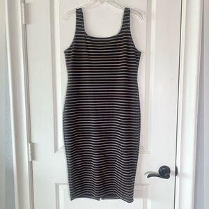 Popular Basics midi tank dress Black and Tan